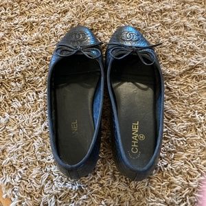 Chanel alligator flats
